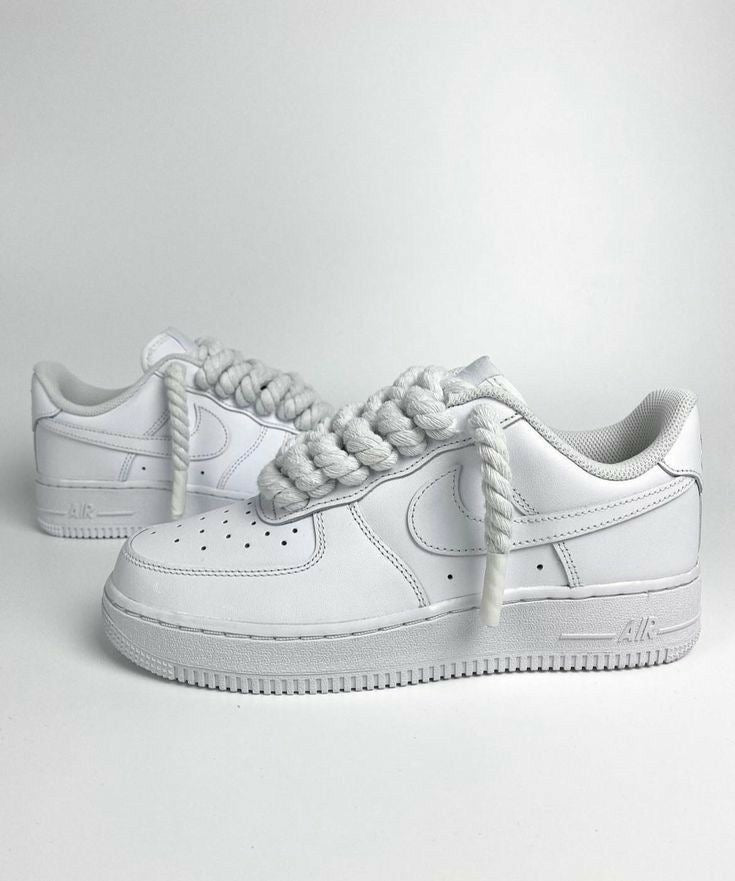 White Laced Rope AF1’s