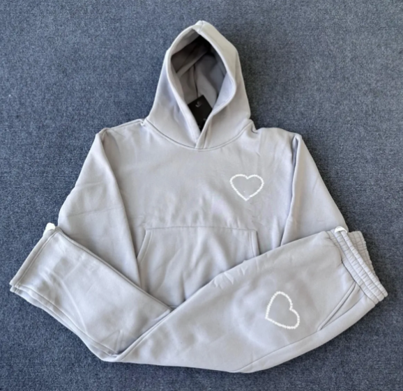 Heart tracksuit grey